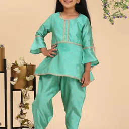 Cutiekins Girls Empire Gotta Patti Kurta with Dhoti Pants-picture-45