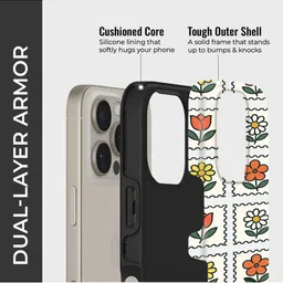 PEEPERLY Unisex iPhone 14 Pro Floral Little Edenza Crystal Impact Resistant Back Case image 3