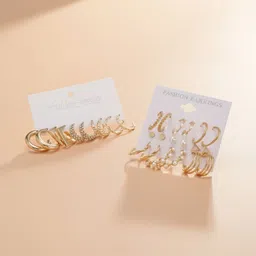 DressBerry Geometric Hoop Earrings image 3