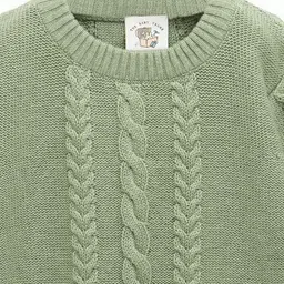 THE BABY TRUNK Kids Cable Knit Self Design Woollen Pullover image 3