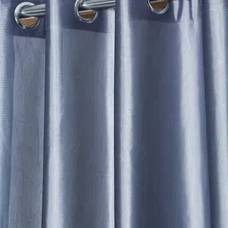 Home Sizzler Grey & Black Set of 2 Geometric Long Door Curtain image 4