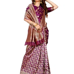 SHRIMAY Woven Design Silk Blend Ready to Wear Banarasi Saree-picture-21