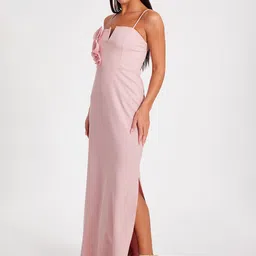 QUIZ Women Applique Shoulder Straps Bodycon Maxi Dress image 2