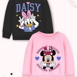 Disney By Miss and Chief Girls Pack Of 2 Graphic Printed Sweatshirt-picture-24