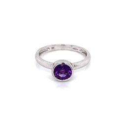 GenZcomplex Silver-Plated Brass Amethyst Finger Ring-picture-37