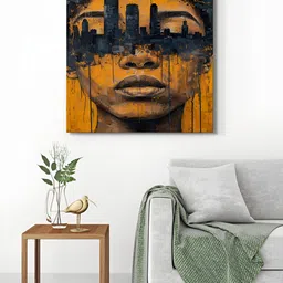 999Store Brown & Navy Blue 1 Piece Canvas Other Wall Paintings-picture-27