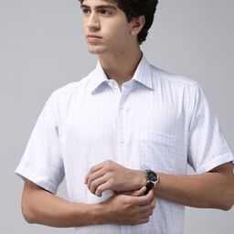 Van Heusen Custom Fit Checked Pure Cotton Formal Shirt-picture-20