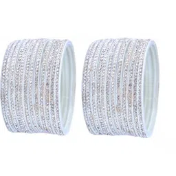 zsp White Glass Artificial Stones Bangle-picture-19