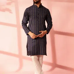 JASHNA Men Blue Kurtas-picture-37