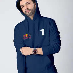 Crazymonk Men Printed Hooded Sweatshirt image 2