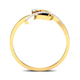 KUBERBOX Artisan's Flaunt 18K Gold Diamond -Studded Ring -1.55 gm image 4