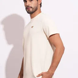 Being Human Men Solid Round Neck Cotton T-shirt image 4