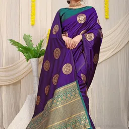 Royal Rajgharana Saree Woven Design Zari Pure Silk Designer Banarasi Sarees-image-87