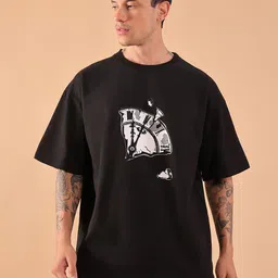 HangerLoop Oversized Typography Round Neck Drop Shoulder Sleeves Printed T-shirt-picture-20