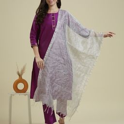 Dupatta Bazaar Striped Tassels Dupatta-picture-22