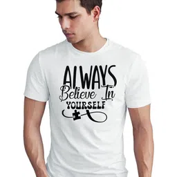 Seekbuylove Typography Printed Round Neck Bio Finish Cotton T-shirt-picture-20