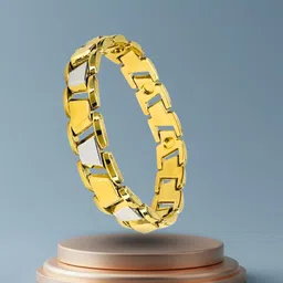 RKB Sales Men Stainless Steel 18K Gold-Plated Link Bracelet-picture-16