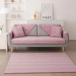 HOMETHREADS Multicoloured & Pink Printed 2 Piece Sofa Cover-picture-31