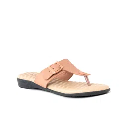 Khadims Women Softouch Slip On Open Toe Flats With Buckles-image-13