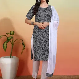 DIVASTRI Women Printed Regular Kurta with Trousers & With Dupatta-picture-13