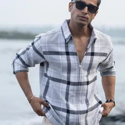 Powerlook Men Tartan Checks Checked Casual Shirt image 2