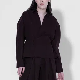 DaKauz Shirt Collar Wrap Shirt With Trousers Co-Ords image 5