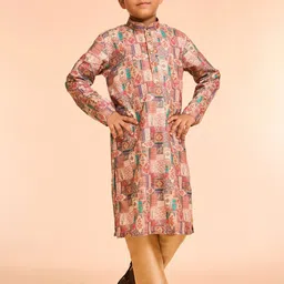 Manyavar Boys Ethnic Motifs Printed Kurta with Pyjama-picture-12