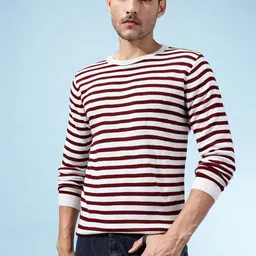 glitchez Slim Fit Striped Pullover-picture-15