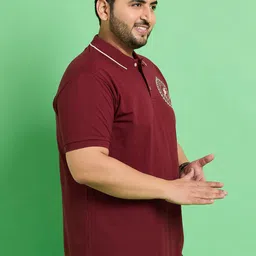 bigbanana Plus Size Sports Printed Cotton Polo Collar Bio Finish T-shirt image 4