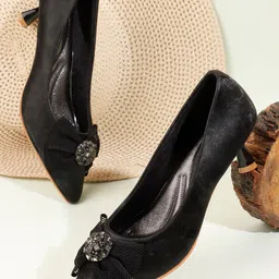 Dollphin PU Kitten Pumps with Bows-picture-22