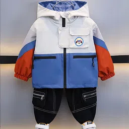 Hopscotch Boys Blue Polyester Colourblocked Jackets-picture-35