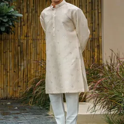 Befitting Men Ethnic Motifs Printed Mandarin Collar Cotton Kurta image 2