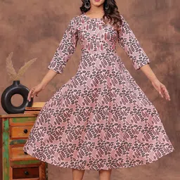 HEARTLOOM HEARTLOOM Women Printed Pure Cotton A-line Kurta image 1