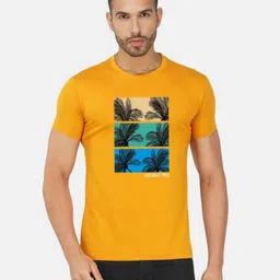 GLOBAL NOMAD Men 2 Printed Bio Finish Applique T-shirt image 3