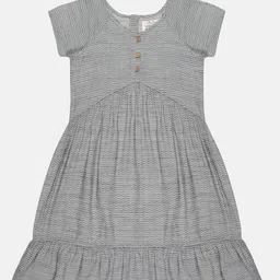 YOUNG BIRDS Striped A-Line Midi Dress-image-48