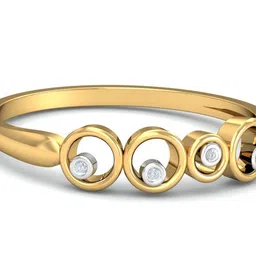 KUBERBOX Freida 18KT Gold Diamond-Studded Ring -1.56gm image 2