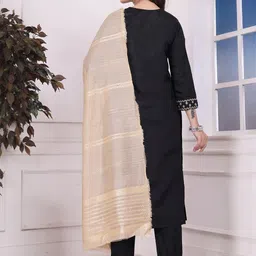 AVNISA ENTERPRISE Women Ethnic Motifs Embroidered Thread Work Kurta Set with Dupatta image 3