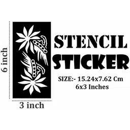 VOORKOMS Henna Art Stencil Sticker Pack with Bold, Curvy, Swirl Patterns for Creative Use image 3