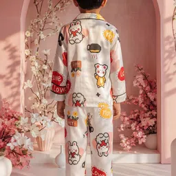 YK Boys Printed Night suit image 2