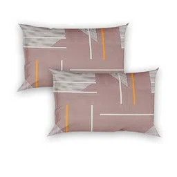 kurry home furnishing Mauve 210 TC Egyptian Cotton King Bedsheet with 2 Pillow Covers image 2