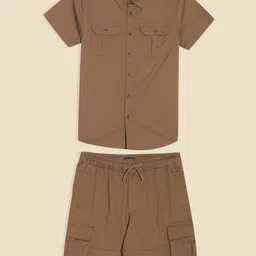 Allen Solly Junior Boys Spread Collar Short Sleeves Pure Cotton Shirt-picture-32