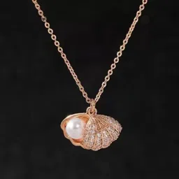 TEMORA Rose Gold-Plated Quirky Pendants with Chains-picture-26