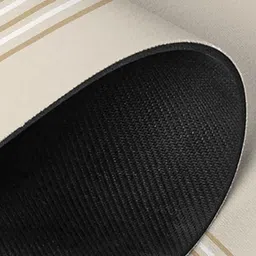 HOUSE OF QUIRK Beige Striped Rectangular Bath Rug image 2