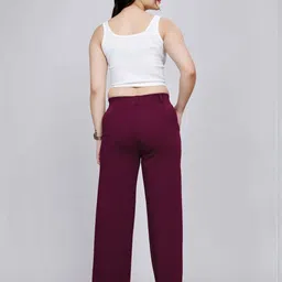 NU CLOTHS Women Pack of 2 Original Mid-Rise Pleated Trousers image 5