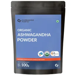 Carbamide Forte 100% Organic Ashwagandha Powder - Withania Somnifera - USDA Certified Organic Ashwagandha for Vitality, Strength & Stress Management - 100g Veg Powder-image-19
