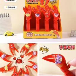 technochitra Crab Claw Shape Pen for Kids Stationery Playful pen for kids Ball Pen image 2