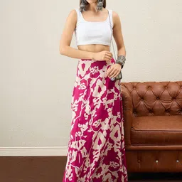 InWeave Printed Maxi A-Line Skirt image 2