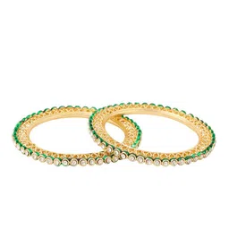 Anouk Set of 2 Gold Plated Kundan Studded Bangles image 3