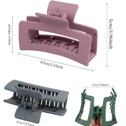 DailyObjects Women Set of 5 Matt Finish Claw Clip image 5