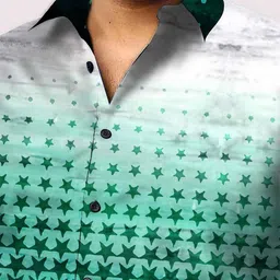 Guniaa Men Plus Size Classic Fit Spread Collar Graphic Printed Cotton Casual Shirt image 2